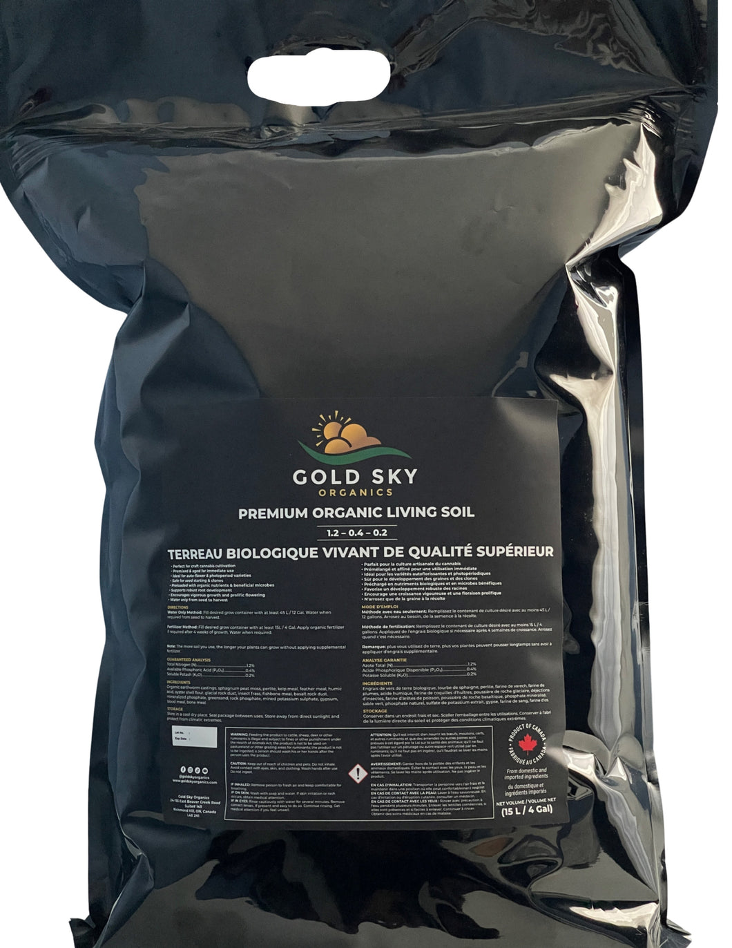Gold Sky Organics Premium Living Soil 15L