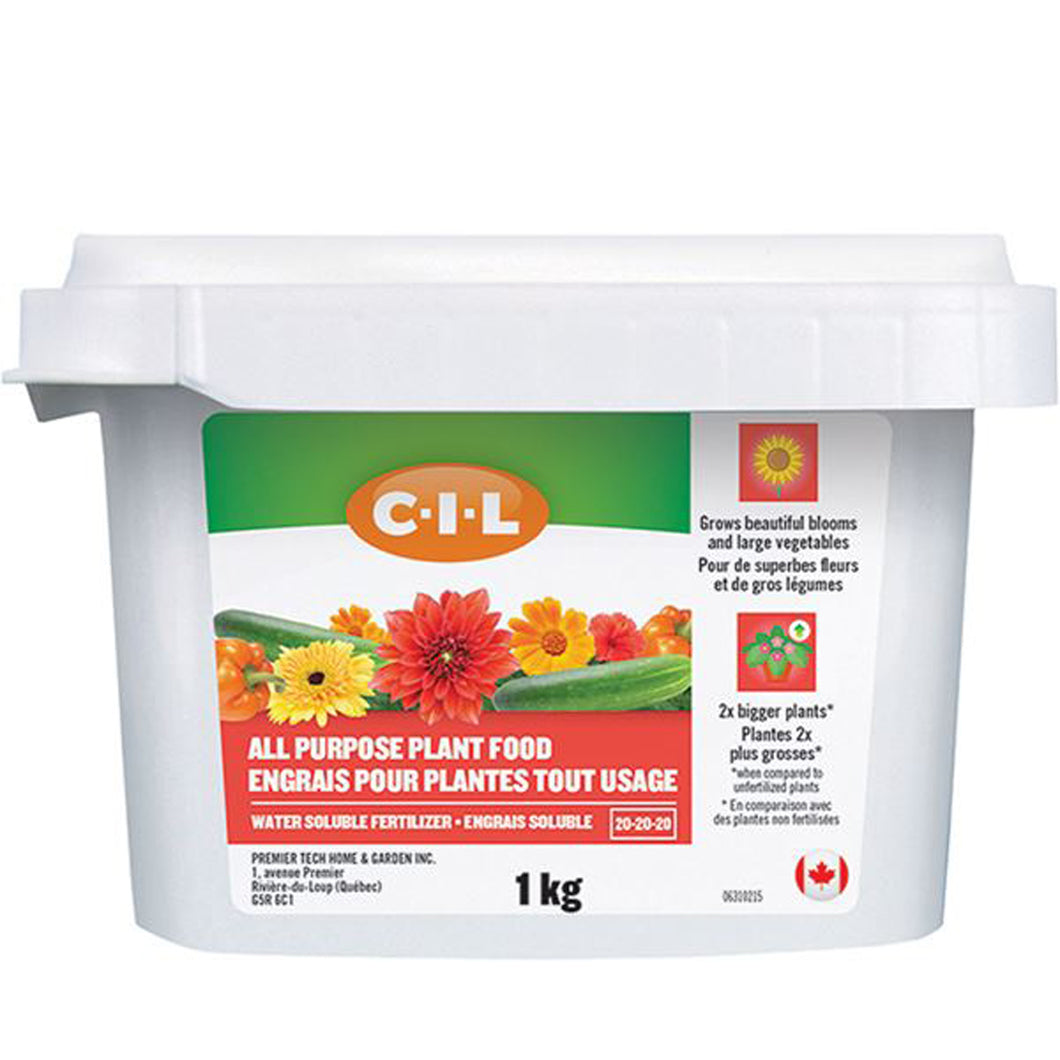 C-I-L All Purpose Soluble Plant Food 20-20-20 - 1kg