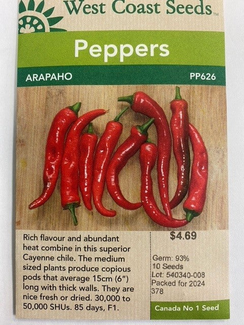 Peppers - Arapaho 10 Seeds