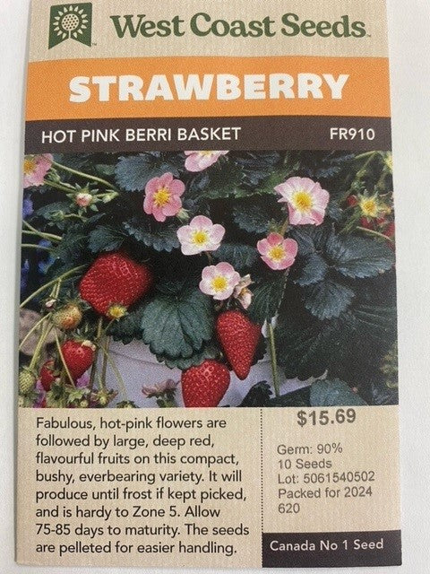 Strawberry - Hot Pink Berri Basket 10 Seeds