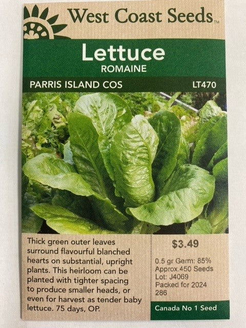 Lettuce Romaine - Parris Island Cos 0.5 gr