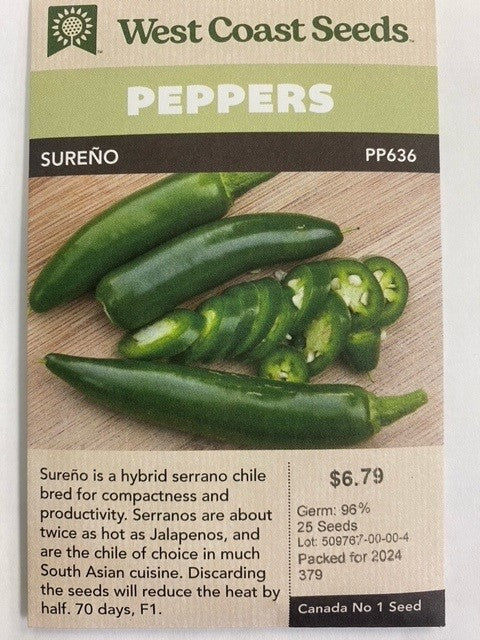 Peppers - Sureno 25 Seeds