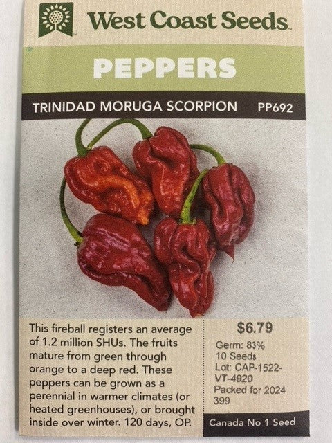 Peppers - Trinidad Moruga Scorpion 10 Seeds