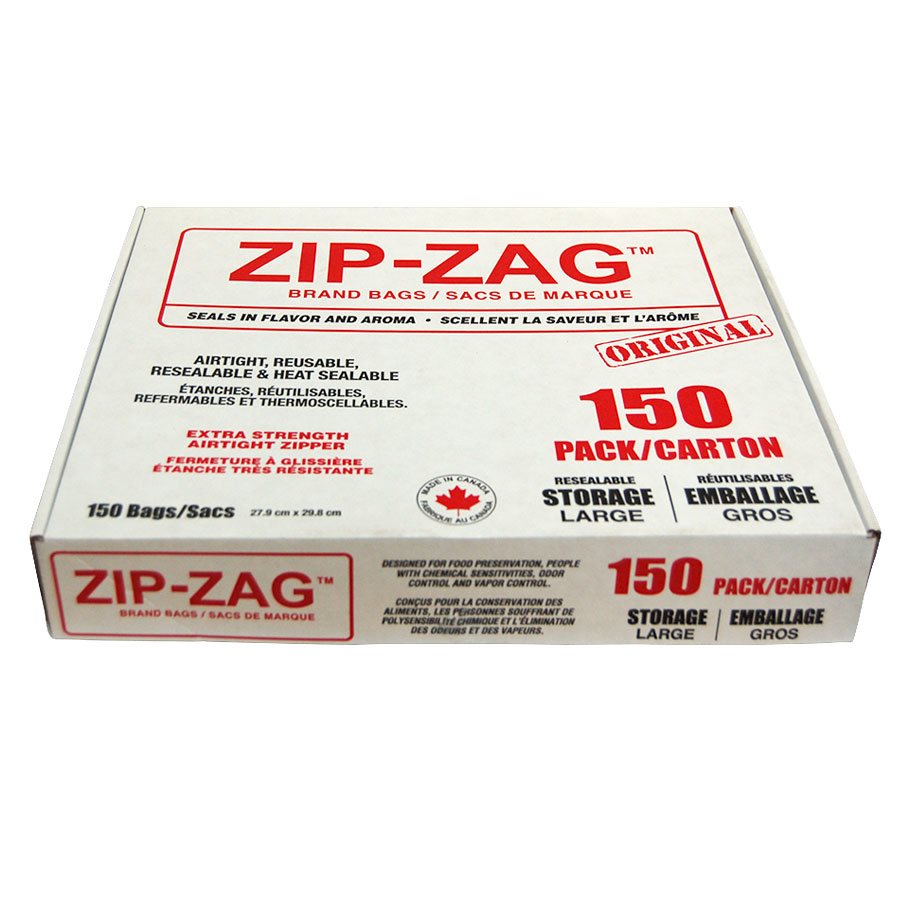 Zip-Zag Original Large Bags 27.9 CM X 29.8 CM - 150 Bags