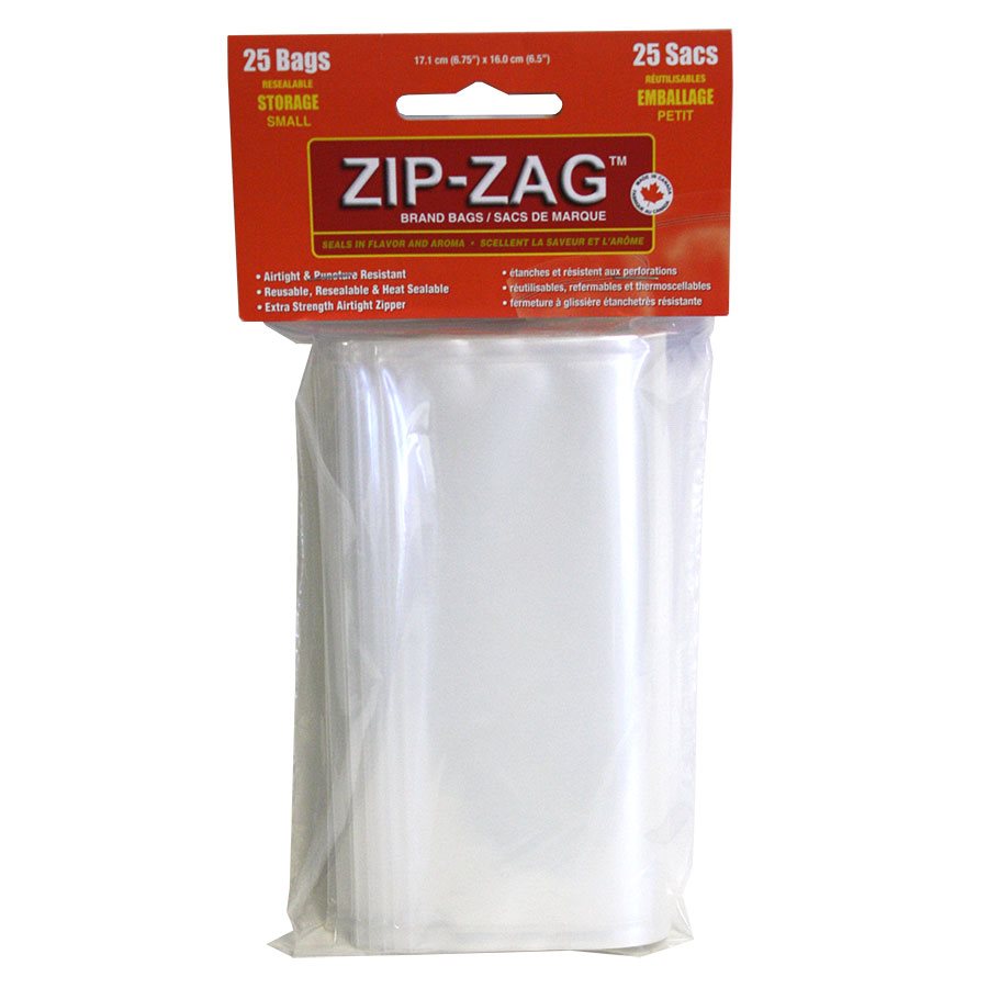 ZIP-ZAG Original Sandwich Bags 17.1CM x 16CM - 25 Bags