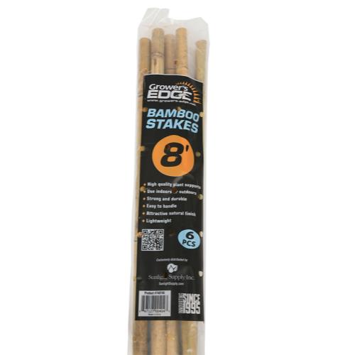Grower's Edge Bamboo Plant Stakes 8ft 6/pk