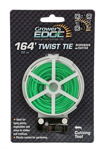 Grower's Edge Green Twist Tie Dispenser w/ Cutter - 164ft