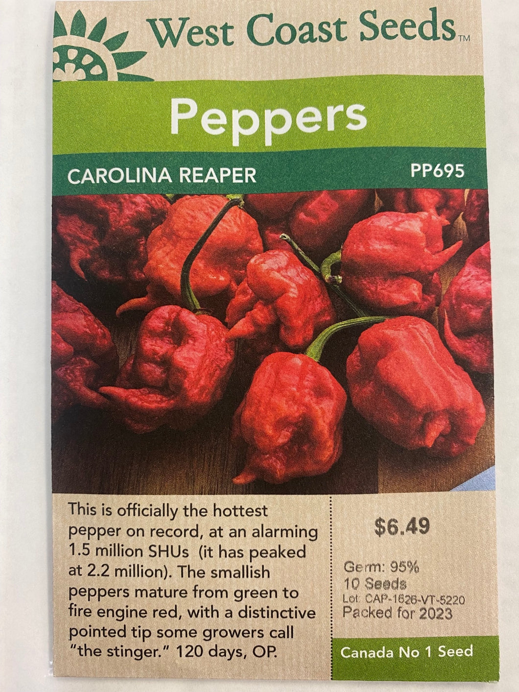 Peppers - Carolina Reaper 10 seeds