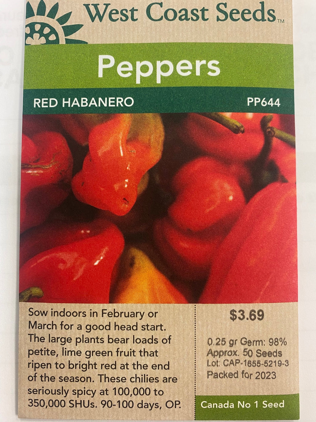 Peppers - Red Habanero 0.25gr