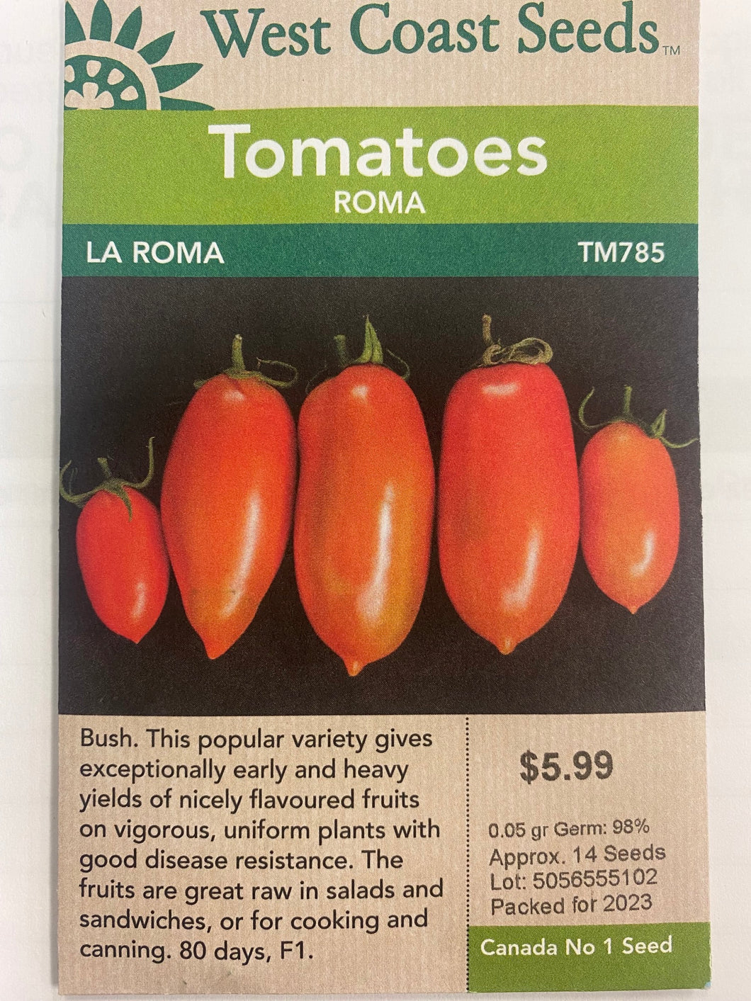 Tomatoes Roma - La Roma .05gr