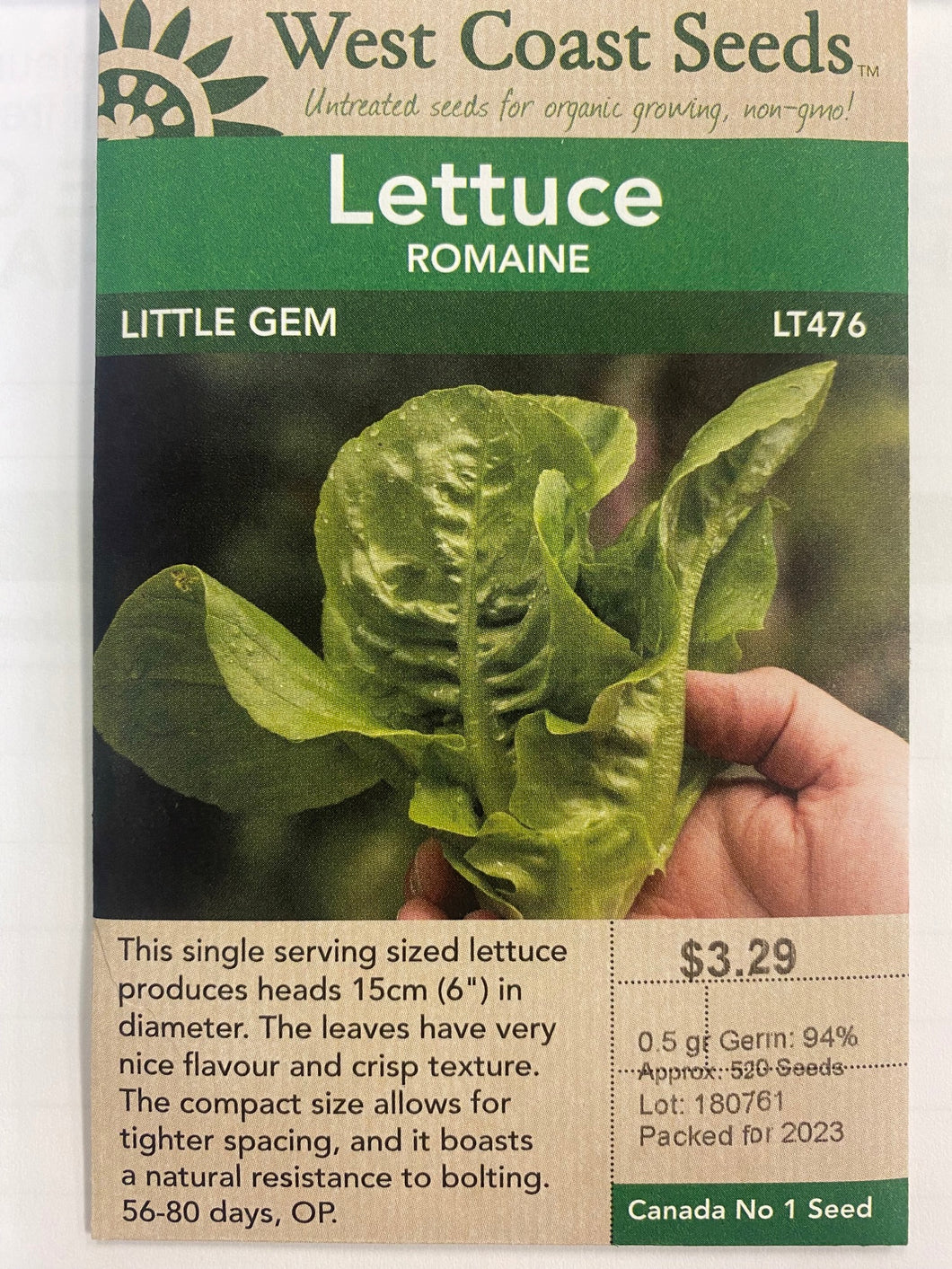 Lettuce Romaine - Little Gem 0.5gr