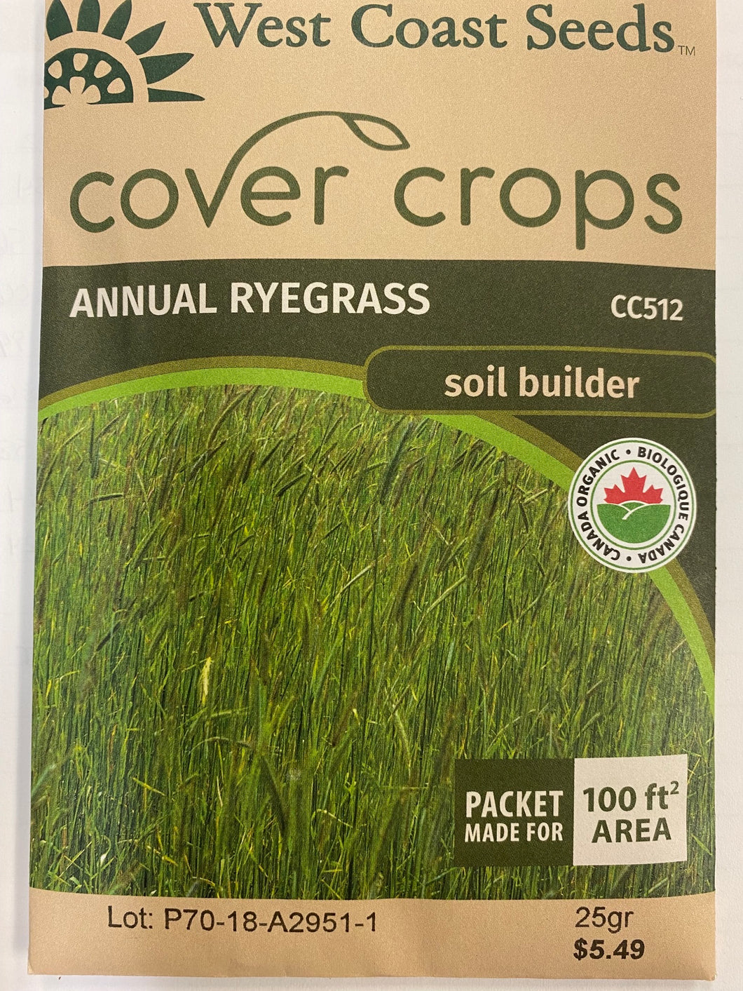 Cover Crop - Annual Ryegrass 25gr