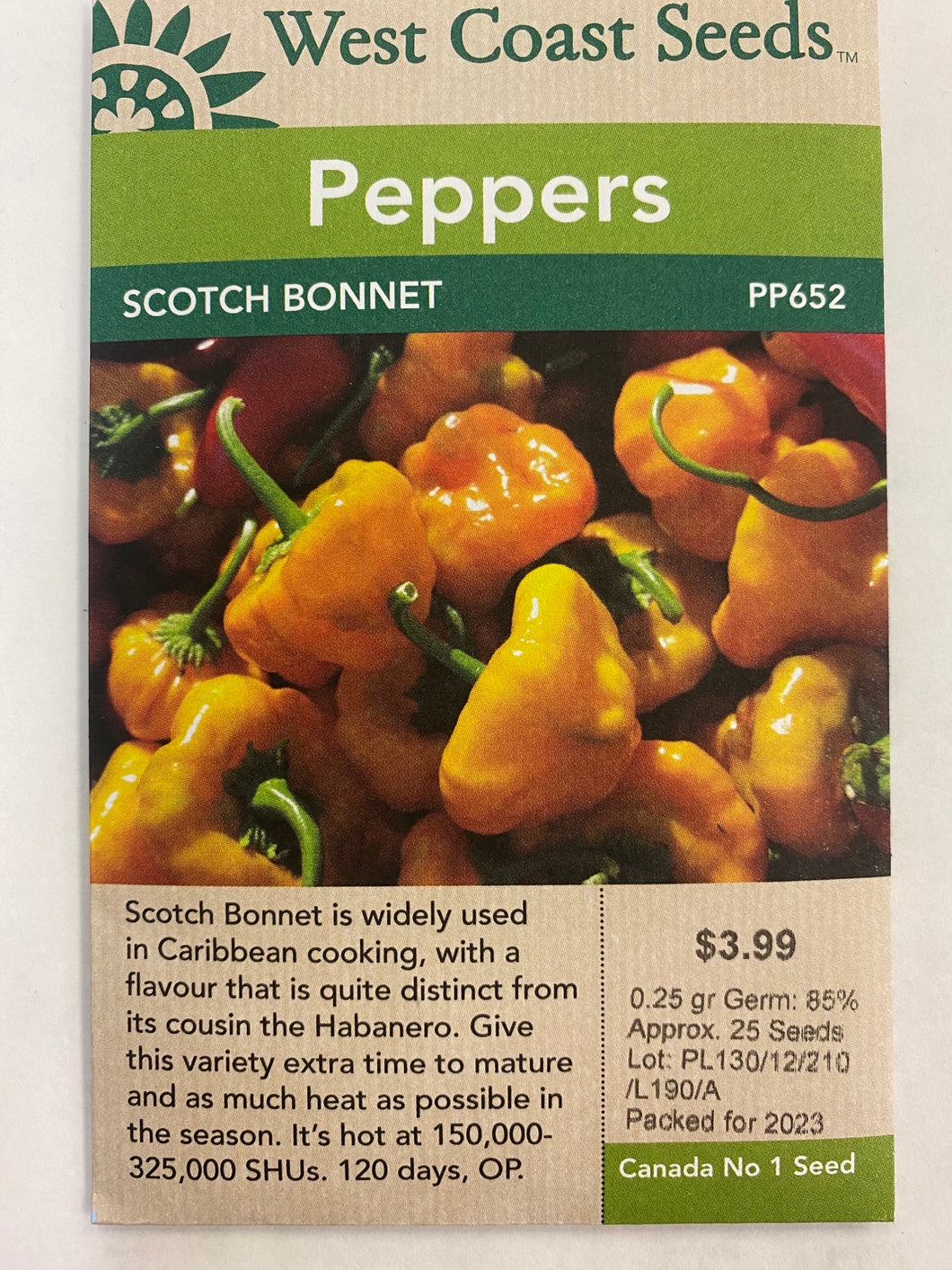 Peppers - Scotch Bonnet 0.25gr
