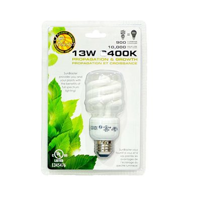 Sunblaster 13W 6400K CFL Single Bulb